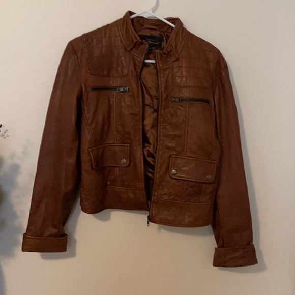 Ben Sherman Genuine Brown Leather Jacket - Picture 2 of 7